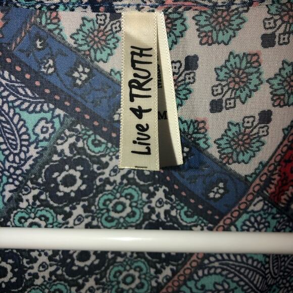 Live4Truth Red White & Blue Kimono Mixed Print-Medium - Picture 5 of 8